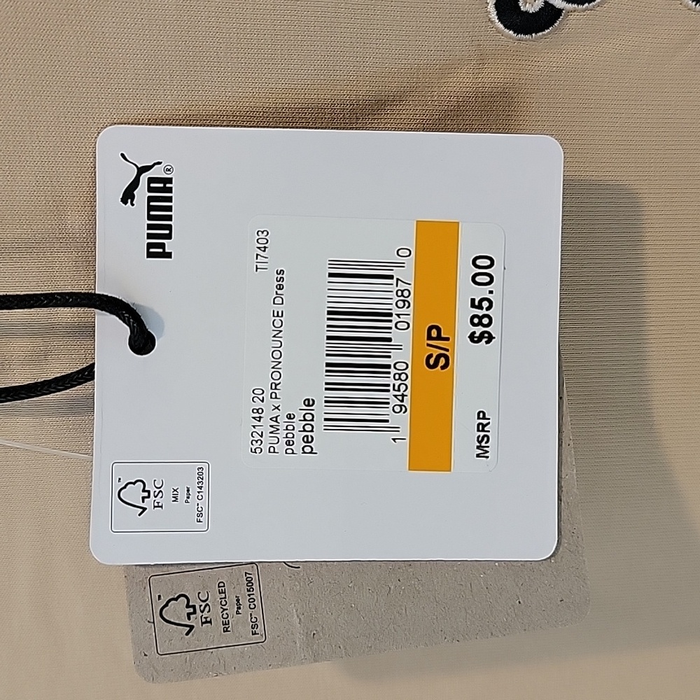 Puma Pronounce Dress Pebble, Size Small, Color Pebble, NWT - Picture 4 of 9